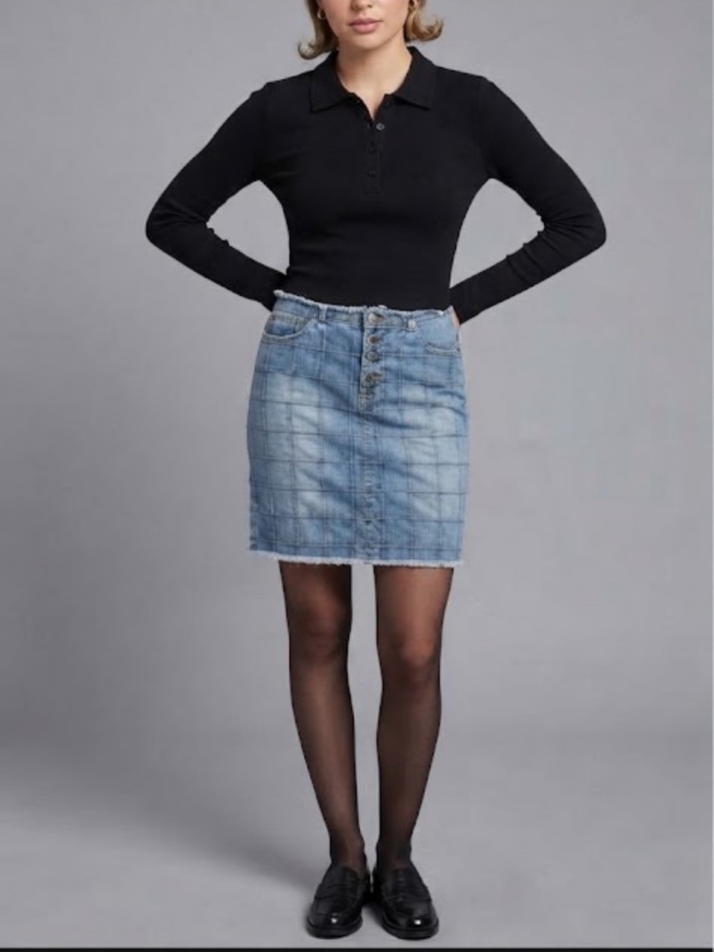 Ralph Lauren Y2K Vintage Patchwork Denim Skirt